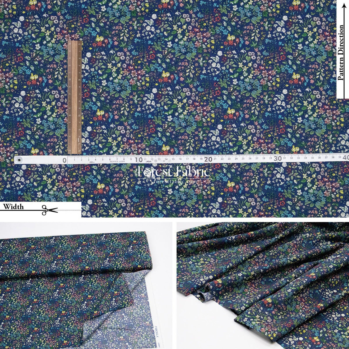 Liberty of London (Cotton Tana Lawn Fabric) - Spring Flowers - FO:REST Fabric 布恩堂Liberty fabrictana lawnjapanese fabricykk zipper