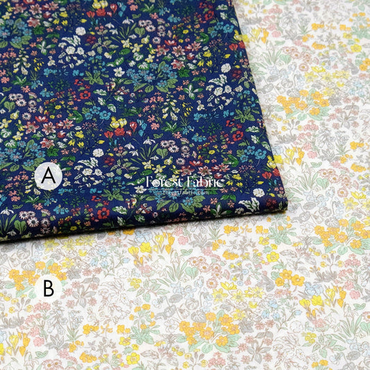 Liberty of London (Cotton Tana Lawn Fabric) - Spring Flowers - FO:REST Fabric 布恩堂Liberty fabrictana lawnjapanese fabricykk zipper
