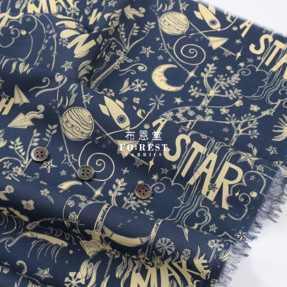 Liberty Of London (Cotton Tana Lawn Fabric) - Star Wishes Cotton