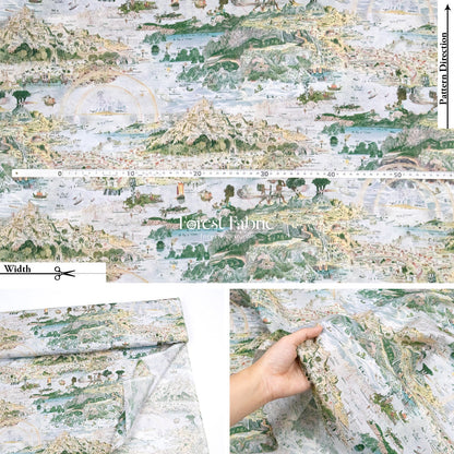 Liberty of London (Cotton Tana Lawn Fabric) - Story island - FO:REST Fabric 布恩堂Liberty fabrictana lawnjapanese fabricykk zipper