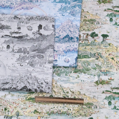 Liberty of London (Cotton Tana Lawn Fabric) - Story island - FO:REST Fabric 布恩堂Liberty fabrictana lawnjapanese fabricykk zipper