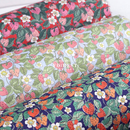 Liberty of London (Cotton Tana Lawn Fabric) - Strawberry Dream - FO:REST Fabric 布恩堂Liberty fabrictana lawnjapanese fabricykk zipper