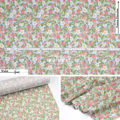 Liberty of London (Cotton Tana Lawn Fabric) - Strawberry Dream - FO:REST Fabric 布恩堂Liberty fabrictana lawnjapanese fabricykk zipper