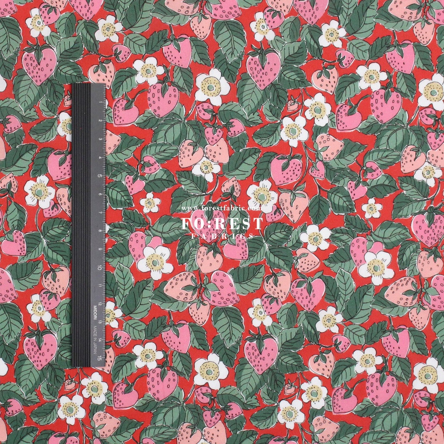 Liberty of London (Cotton Tana Lawn Fabric) - Strawberry Dream - FO:REST Fabric 布恩堂Liberty fabrictana lawnjapanese fabricykk zipper