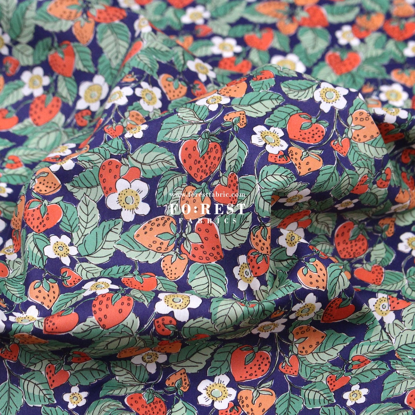 Liberty of London (Cotton Tana Lawn Fabric) - Strawberry Dream - FO:REST Fabric 布恩堂Liberty fabrictana lawnjapanese fabricykk zipper
