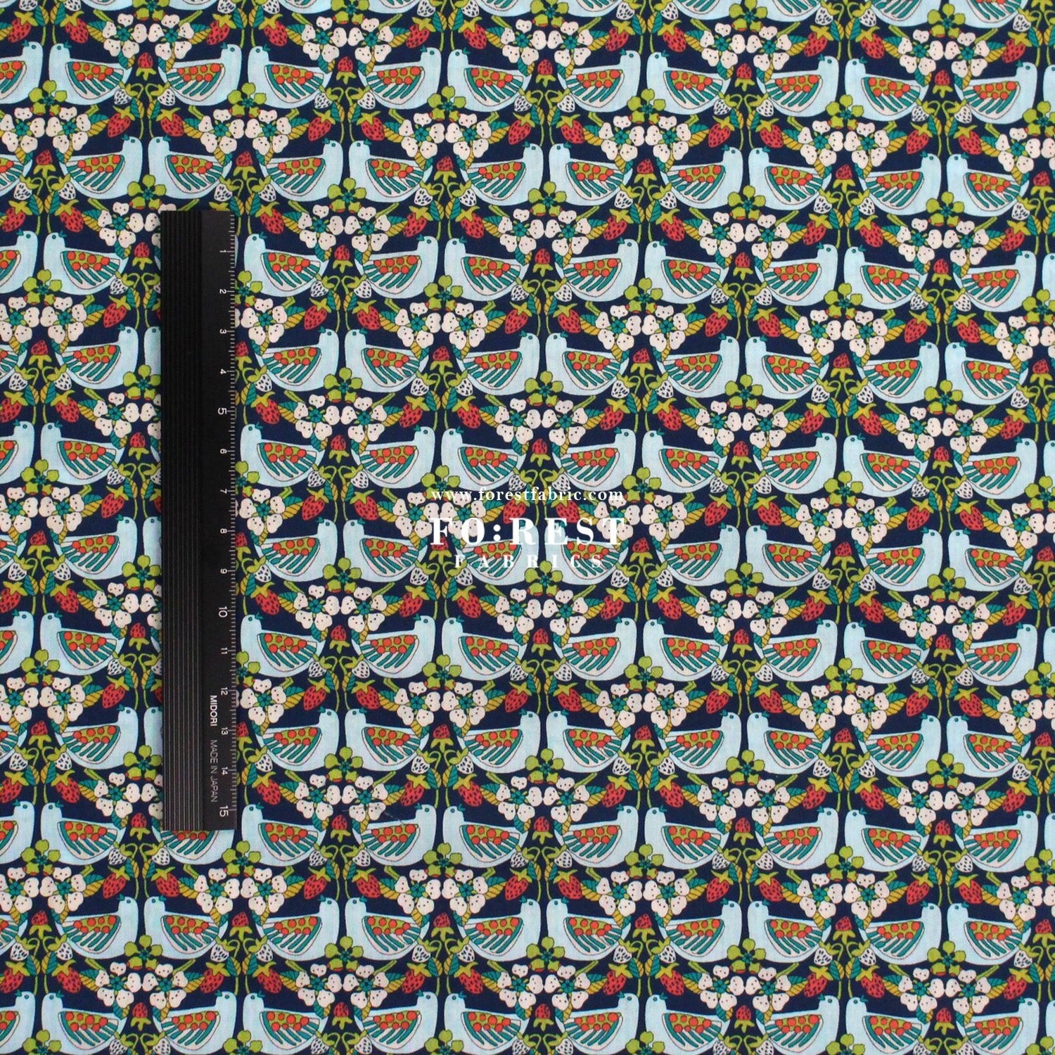 Liberty of London (Cotton Tana Lawn Fabric) - Strawberry Feast - FO:REST Fabric 布恩堂Liberty fabrictana lawnjapanese fabricykk zipper