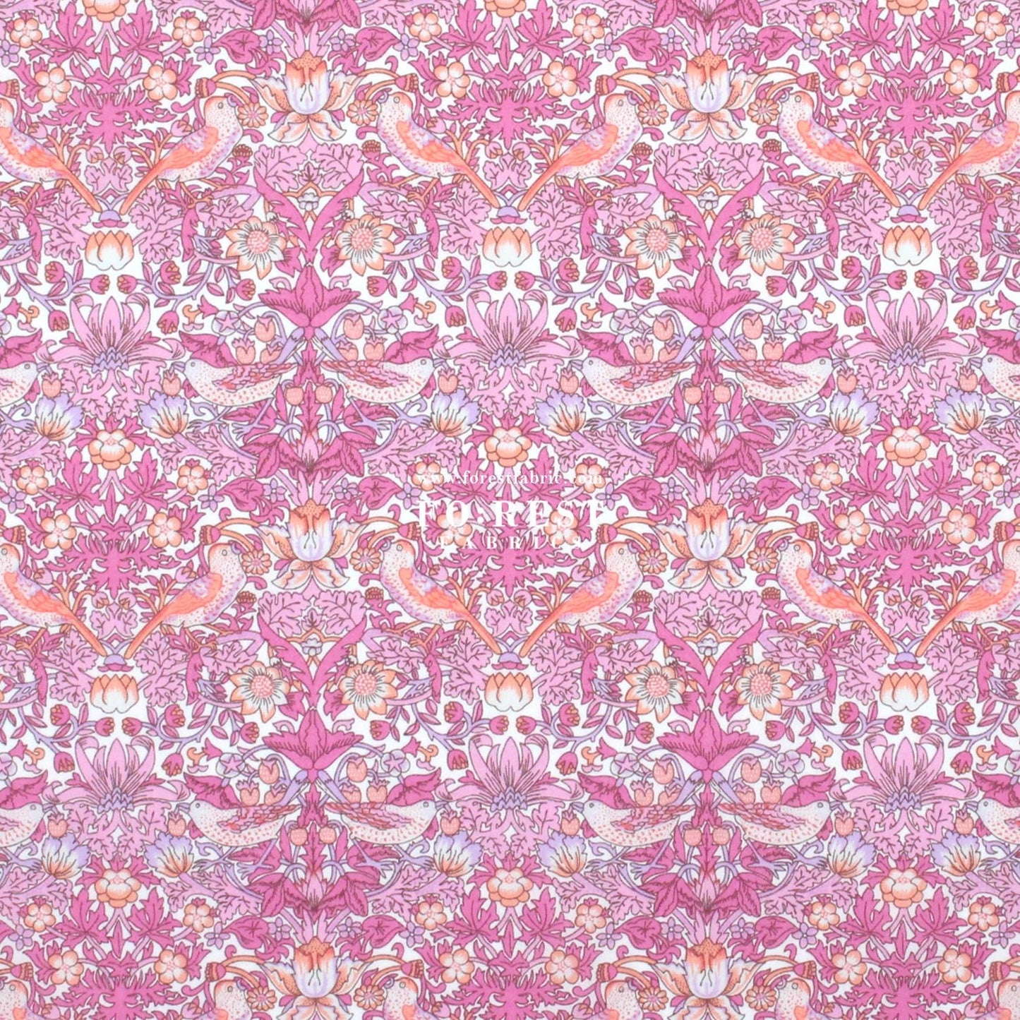Liberty of London (Cotton Tana Lawn Fabric) - Strawberry thief spring Metalic E - FO:REST Fabric 布恩堂Liberty fabrictana lawnjapanese fabricykk zipper