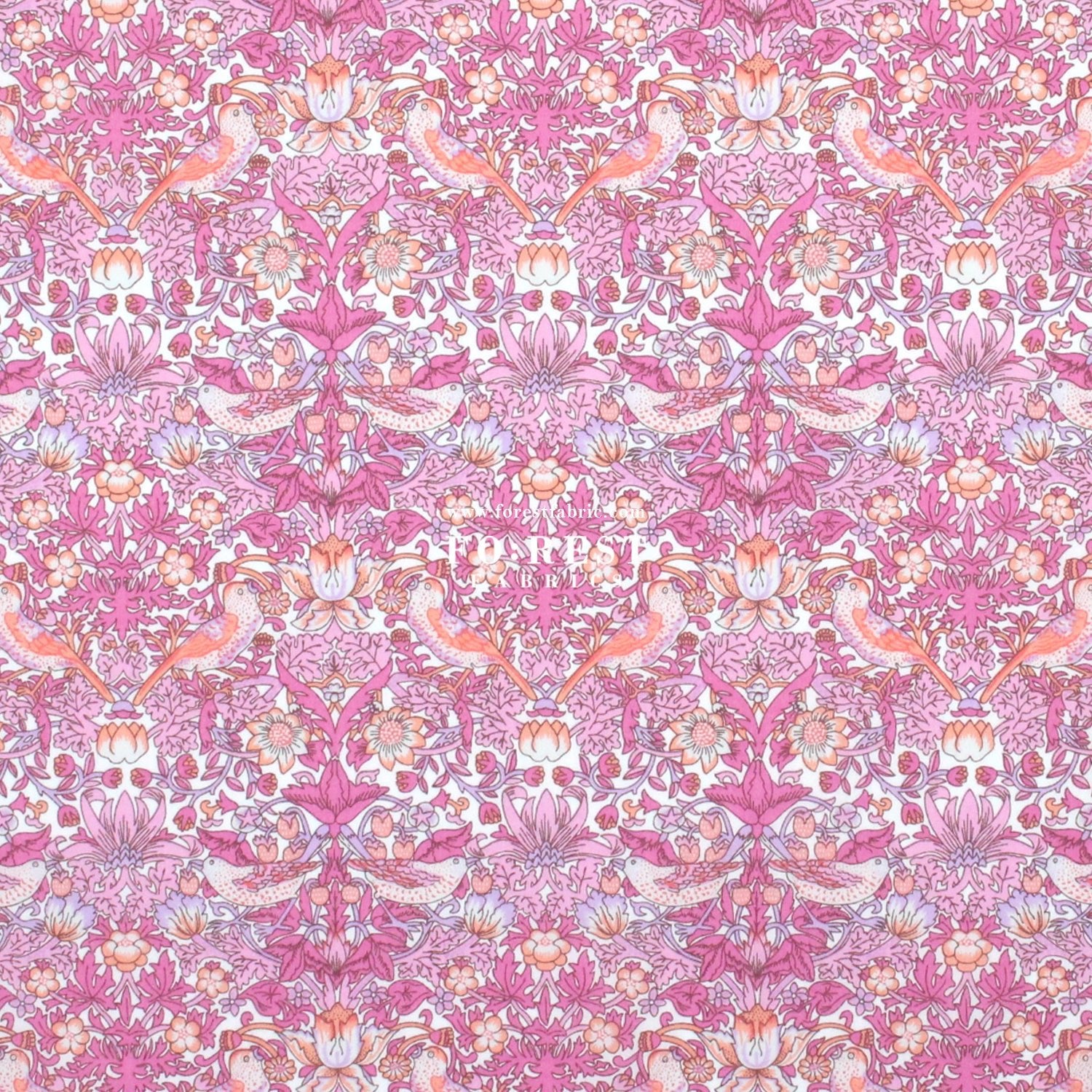 Liberty of London (Cotton Tana Lawn Fabric) - Strawberry thief spring Metalic E - FO:REST Fabric 布恩堂Liberty fabrictana lawnjapanese fabricykk zipper