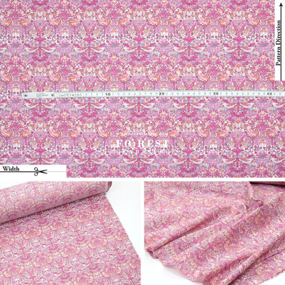 Liberty of London (Cotton Tana Lawn Fabric) - Strawberry thief spring Metalic E - FO:REST Fabric 布恩堂Liberty fabrictana lawnjapanese fabricykk zipper