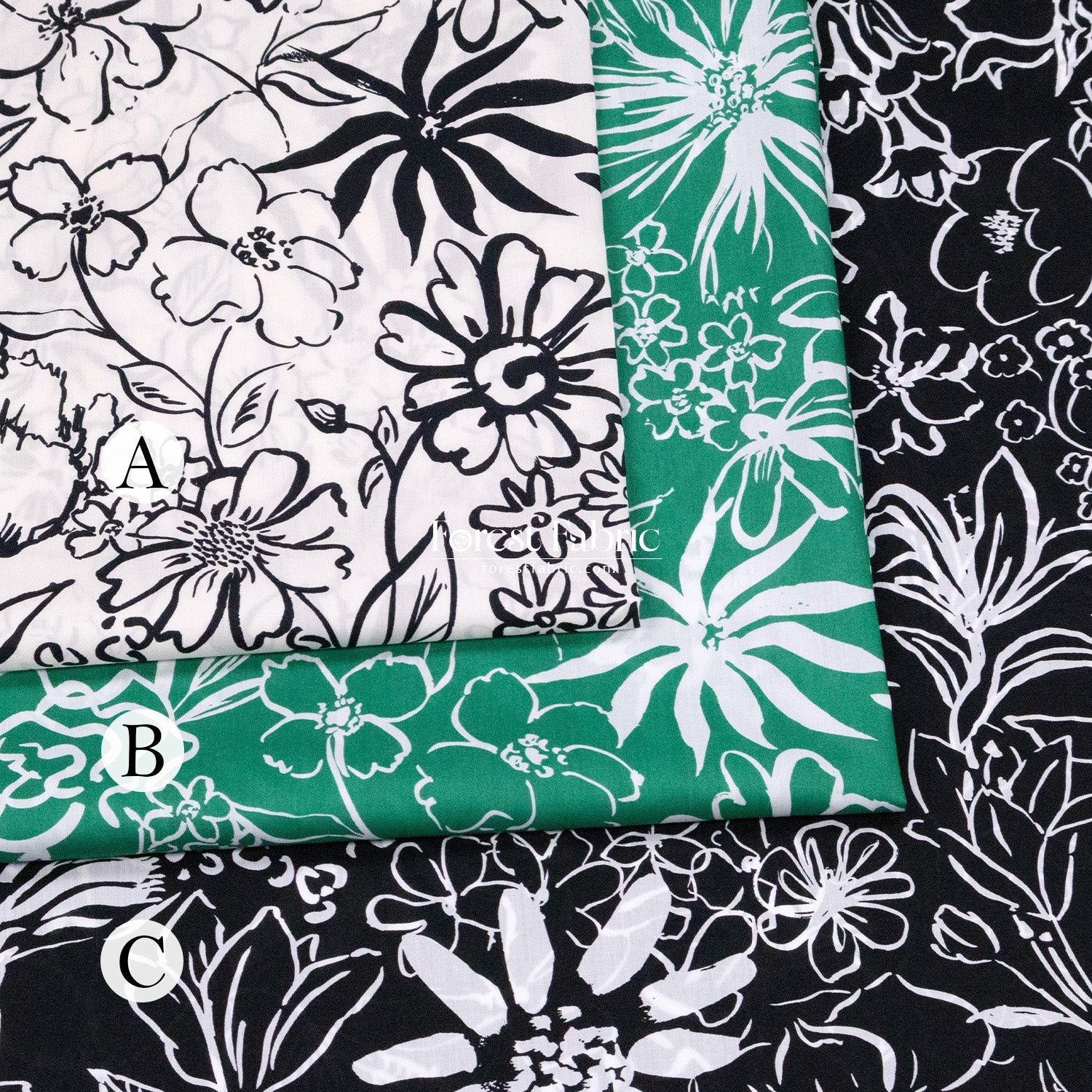 Liberty of London (Cotton Tana Lawn Fabric) - Studio Florals - FO:REST Fabric 布恩堂Liberty fabrictana lawnjapanese fabricykk zipper