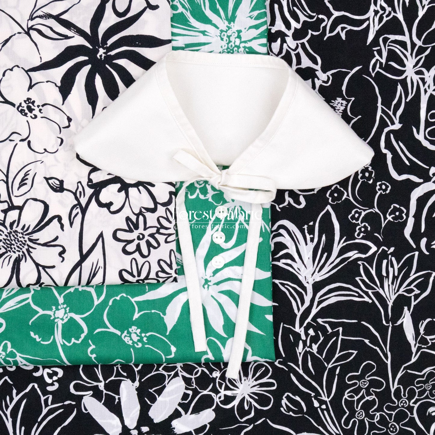 Liberty of London (Cotton Tana Lawn Fabric) - Studio Florals - FO:REST Fabric 布恩堂Liberty fabrictana lawnjapanese fabricykk zipper