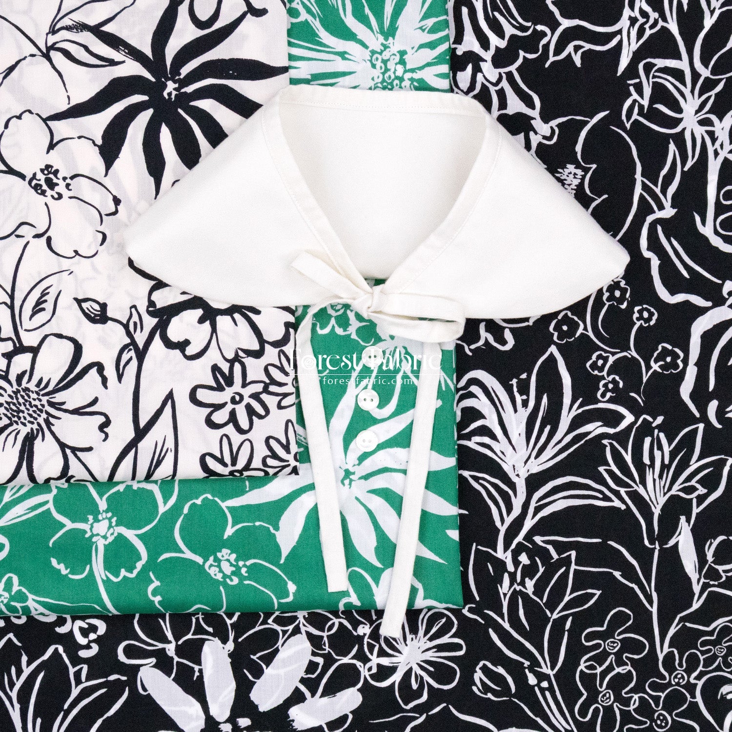 Liberty of London (Cotton Tana Lawn Fabric) - Studio Florals - FO:REST Fabric 布恩堂Liberty fabrictana lawnjapanese fabricykk zipper