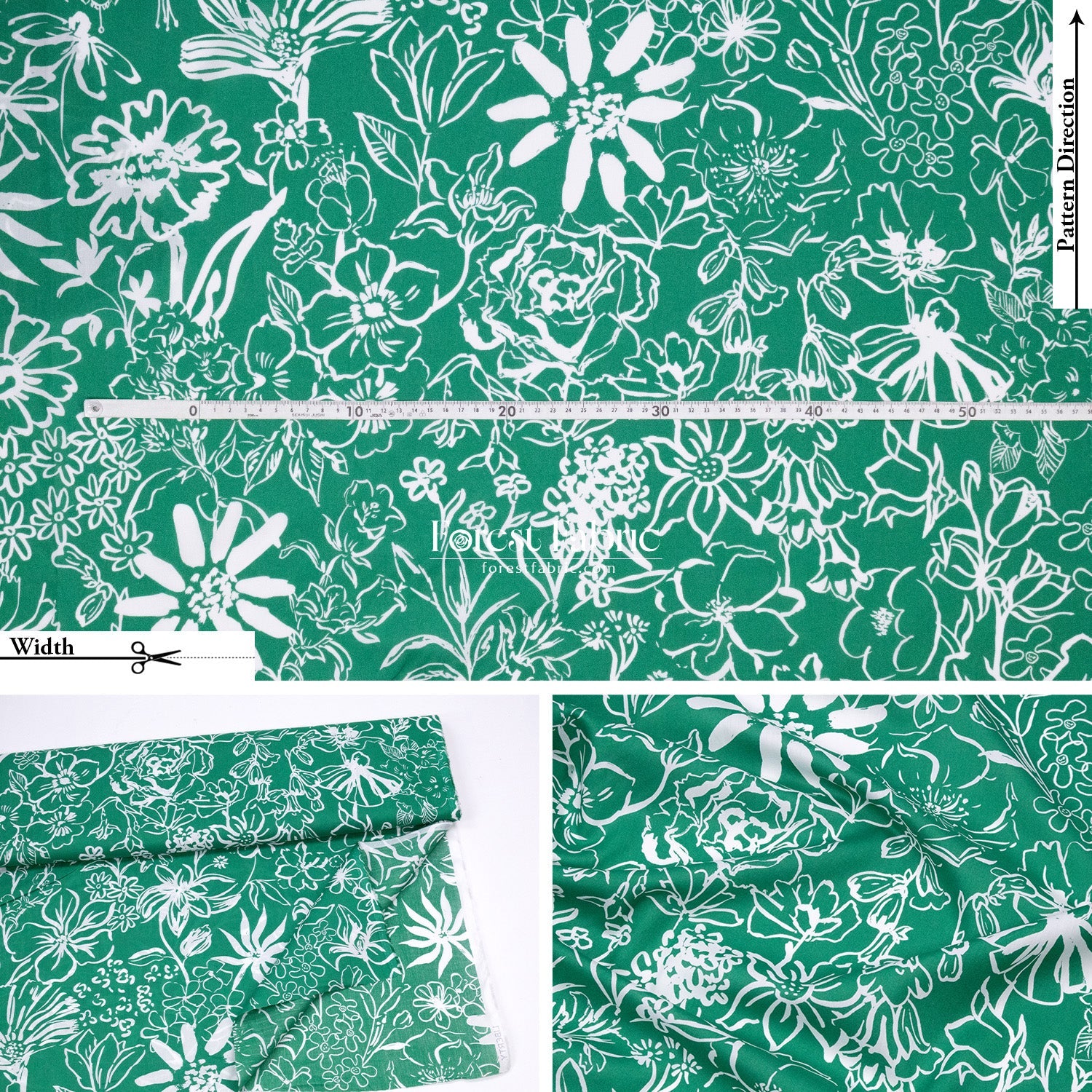 Liberty of London (Cotton Tana Lawn Fabric) - Studio Florals - FO:REST Fabric 布恩堂Liberty fabrictana lawnjapanese fabricykk zipper