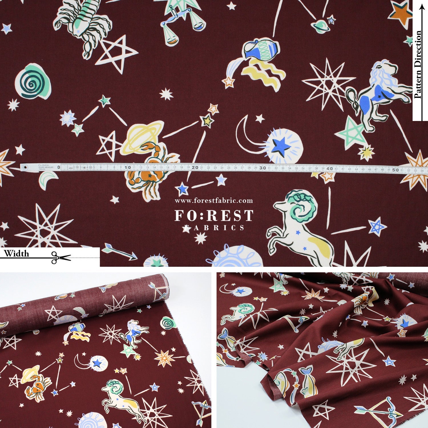 Liberty of London (Cotton Tana Lawn Fabric) - Surrealist Sky - FO:REST Fabric 布恩堂Liberty fabrictana lawnjapanese fabricykk zipper