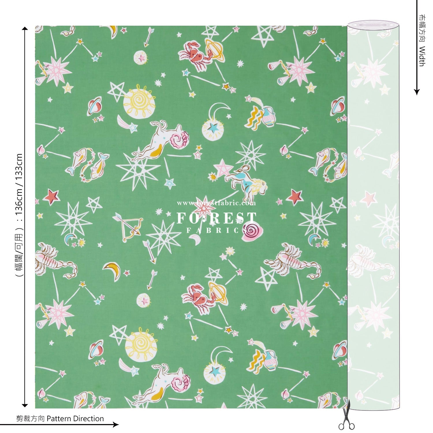 Liberty of London (Cotton Tana Lawn Fabric) - Surrealist Sky - FO:REST Fabric 布恩堂Liberty fabrictana lawnjapanese fabricykk zipper