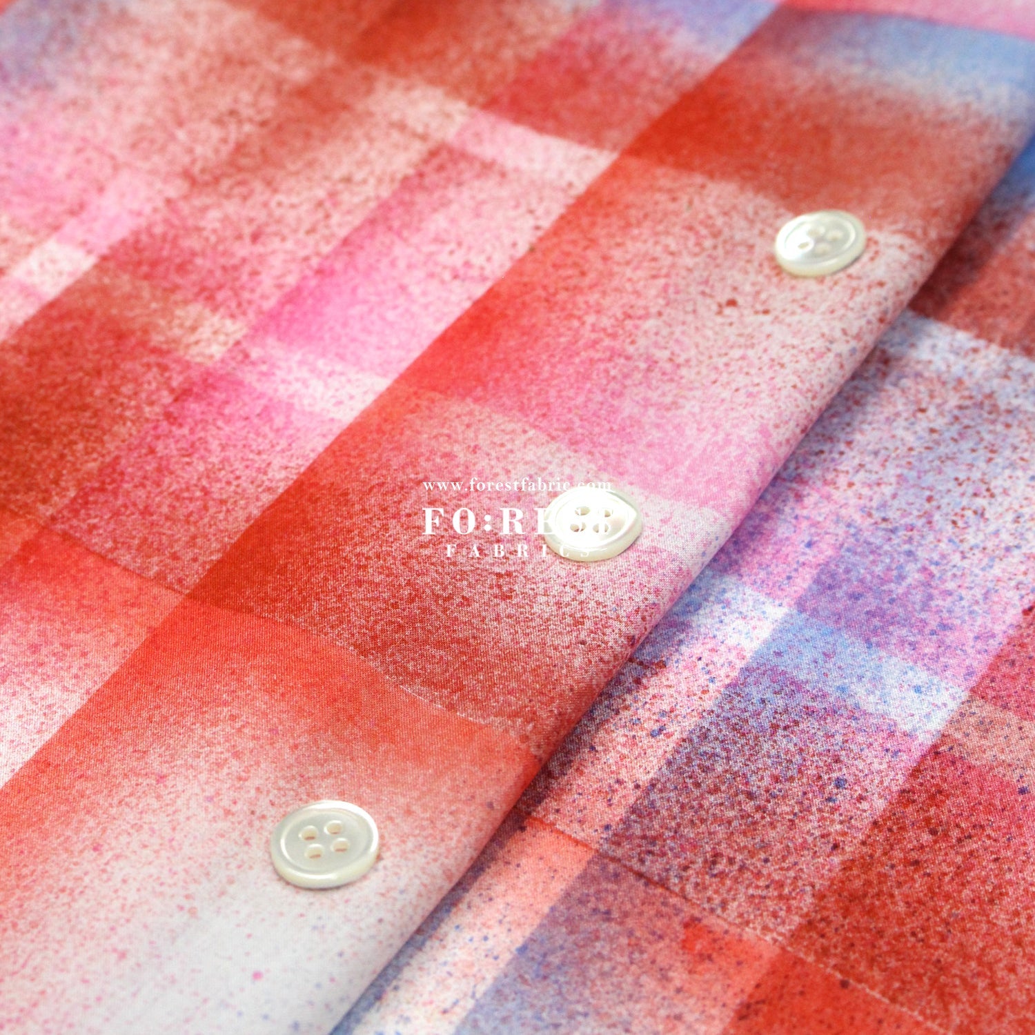 Liberty of London (Cotton Tana Lawn Fabric) - technicolour check B - FO:REST Fabric 布恩堂Liberty fabrictana lawnjapanese fabricykk zipper