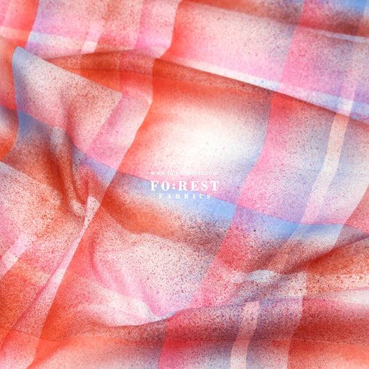 Liberty of London (Cotton Tana Lawn Fabric) - technicolour check B - FO:REST Fabric 布恩堂Liberty fabrictana lawnjapanese fabricykk zipper