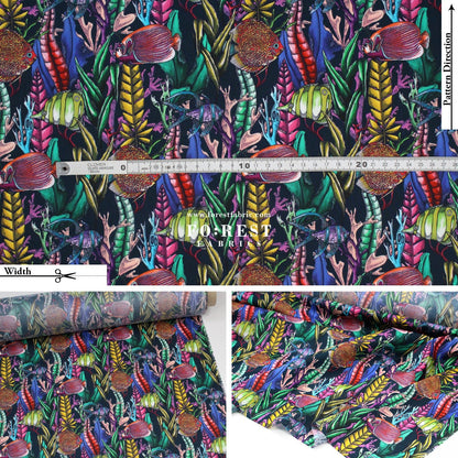 Liberty of London (Cotton Tana Lawn Fabric) - The Aquatic Garden A - FO:REST Fabric 布恩堂Liberty fabrictana lawnjapanese fabricykk zipper