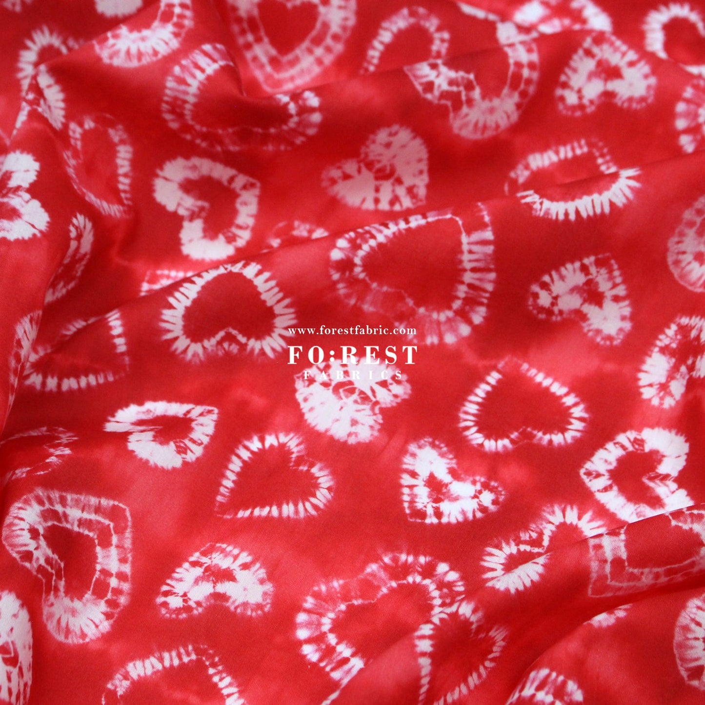 Liberty of London (Cotton Tana Lawn Fabric) - The Dye Hearts Red - FO:REST Fabric 布恩堂Liberty fabrictana lawnjapanese fabricykk zipper