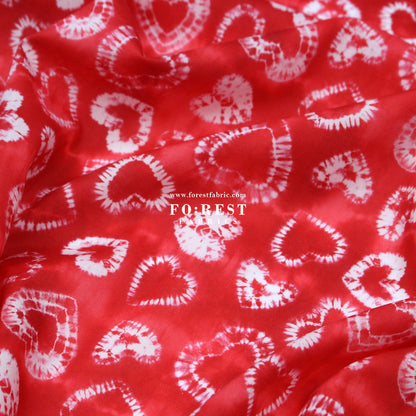 Liberty of London (Cotton Tana Lawn Fabric) - The Dye Hearts Red - FO:REST Fabric 布恩堂Liberty fabrictana lawnjapanese fabricykk zipper