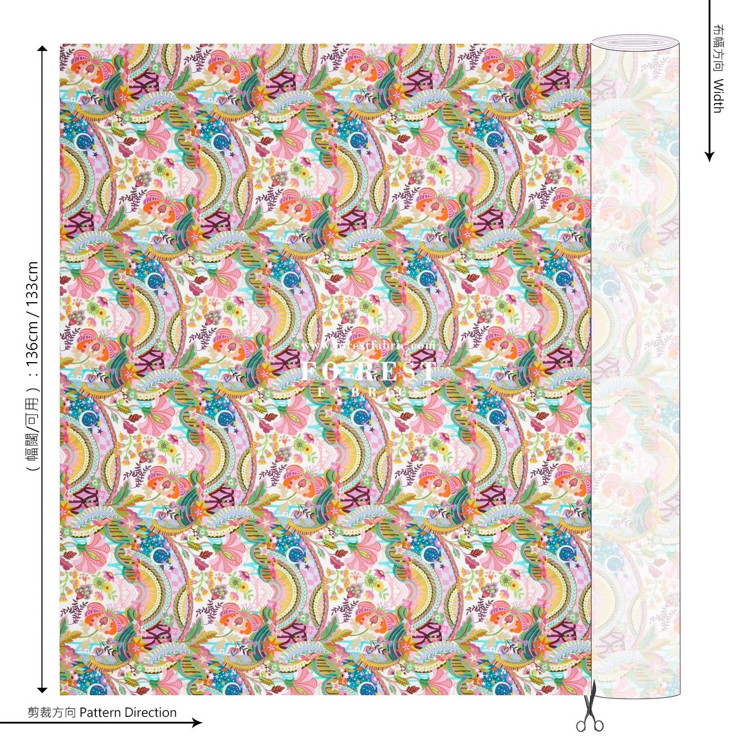 Liberty of London (Cotton Tana Lawn Fabric) - The liberty Stage - FO:REST Fabric 布恩堂Liberty fabrictana lawnjapanese fabricykk zipper
