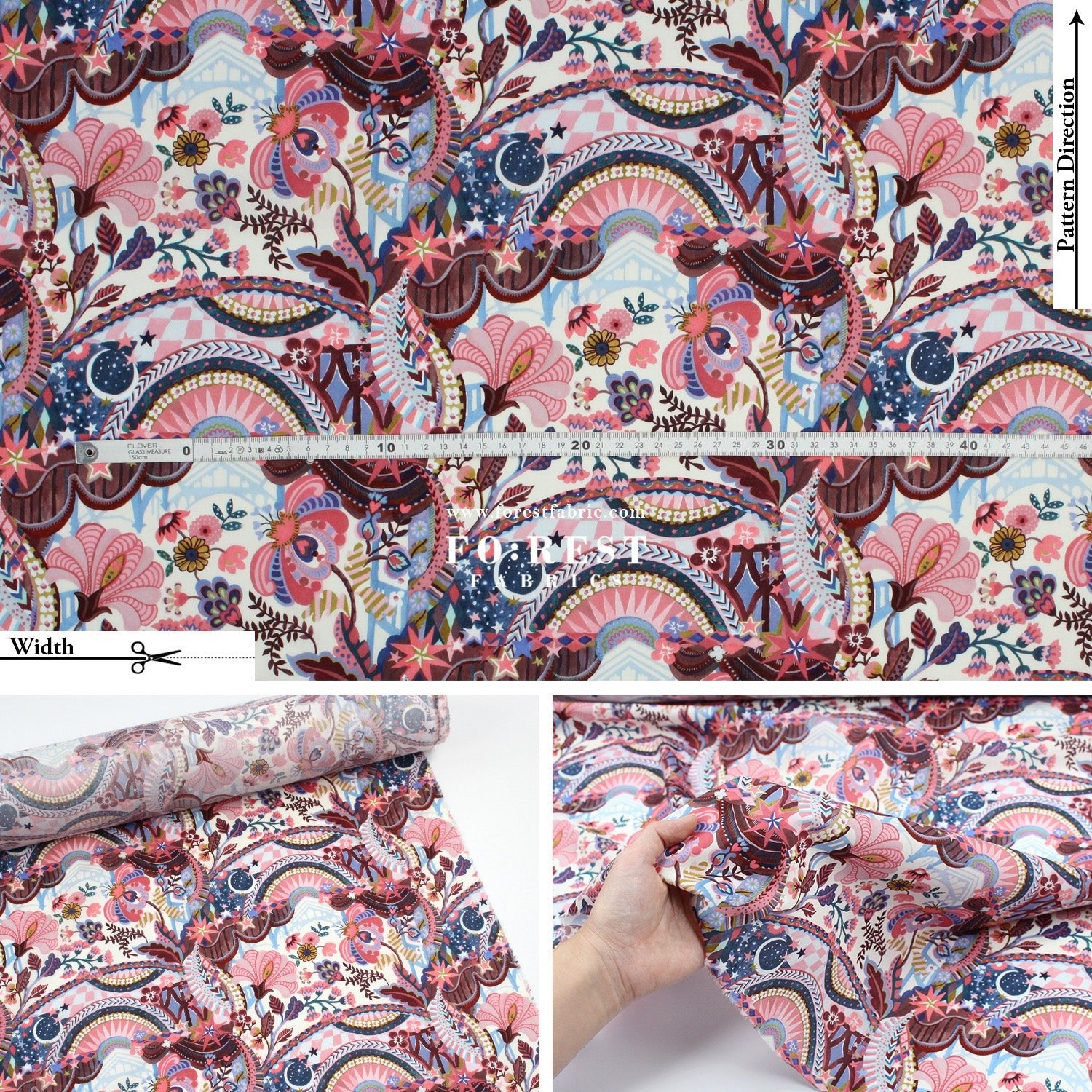 Liberty of London (Cotton Tana Lawn Fabric) - The liberty Stage - FO:REST Fabric 布恩堂Liberty fabrictana lawnjapanese fabricykk zipper