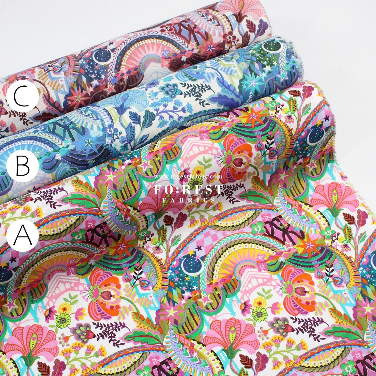 Liberty of London (Cotton Tana Lawn Fabric) - The liberty Stage - FO:REST Fabric 布恩堂Liberty fabrictana lawnjapanese fabricykk zipper