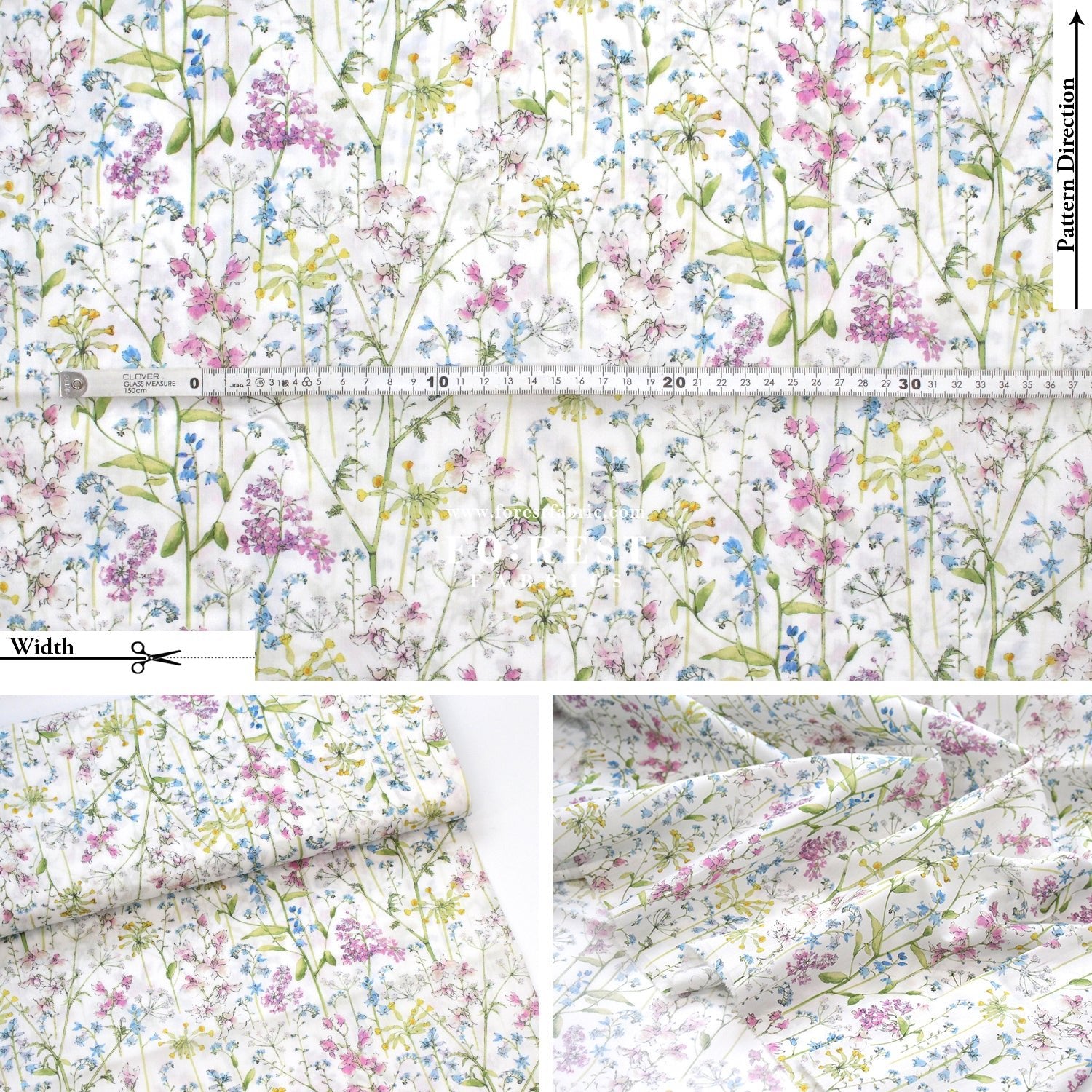 Liberty of London (Cotton Tana Lawn Fabric) - Theodora - FO:REST Fabric 布恩堂Liberty fabrictana lawnjapanese fabricykk zipper
