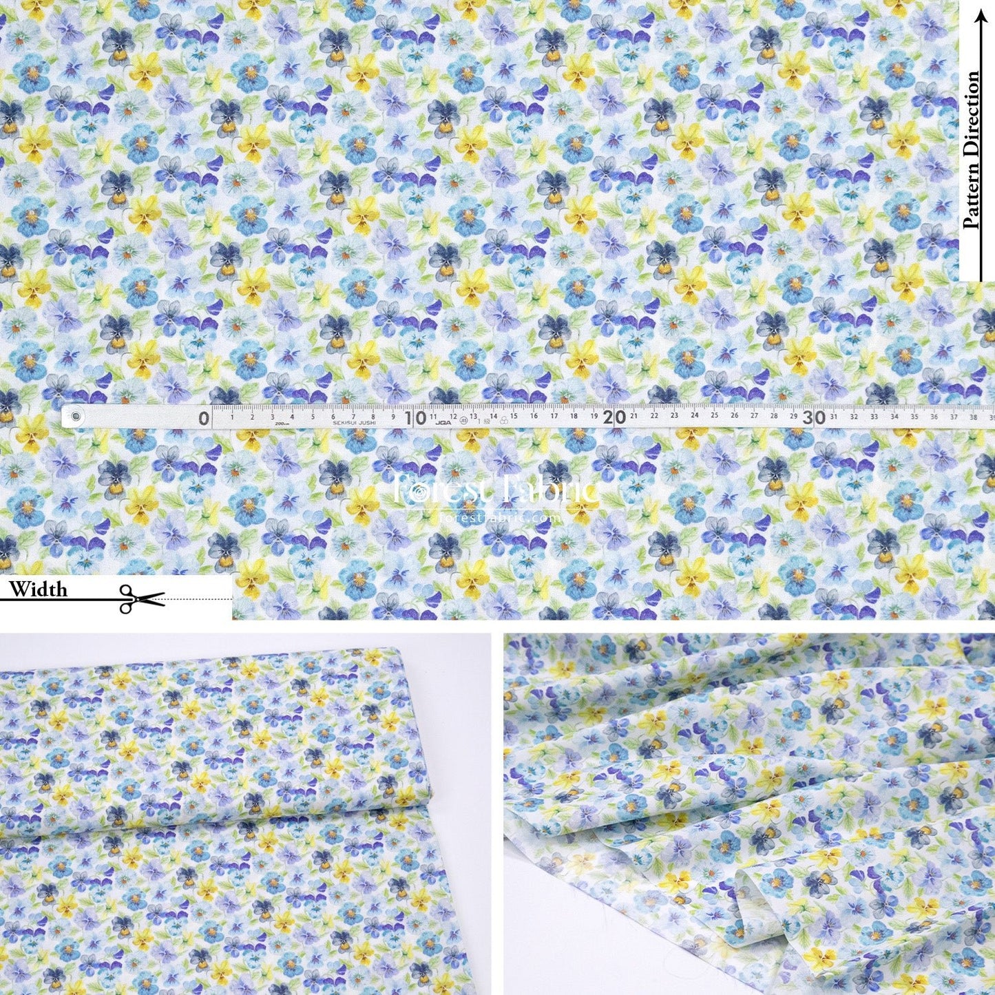 Liberty of London (Cotton Tana Lawn Fabric) - Think of Me - FO:REST Fabric 布恩堂Liberty fabrictana lawnjapanese fabricykk zipper