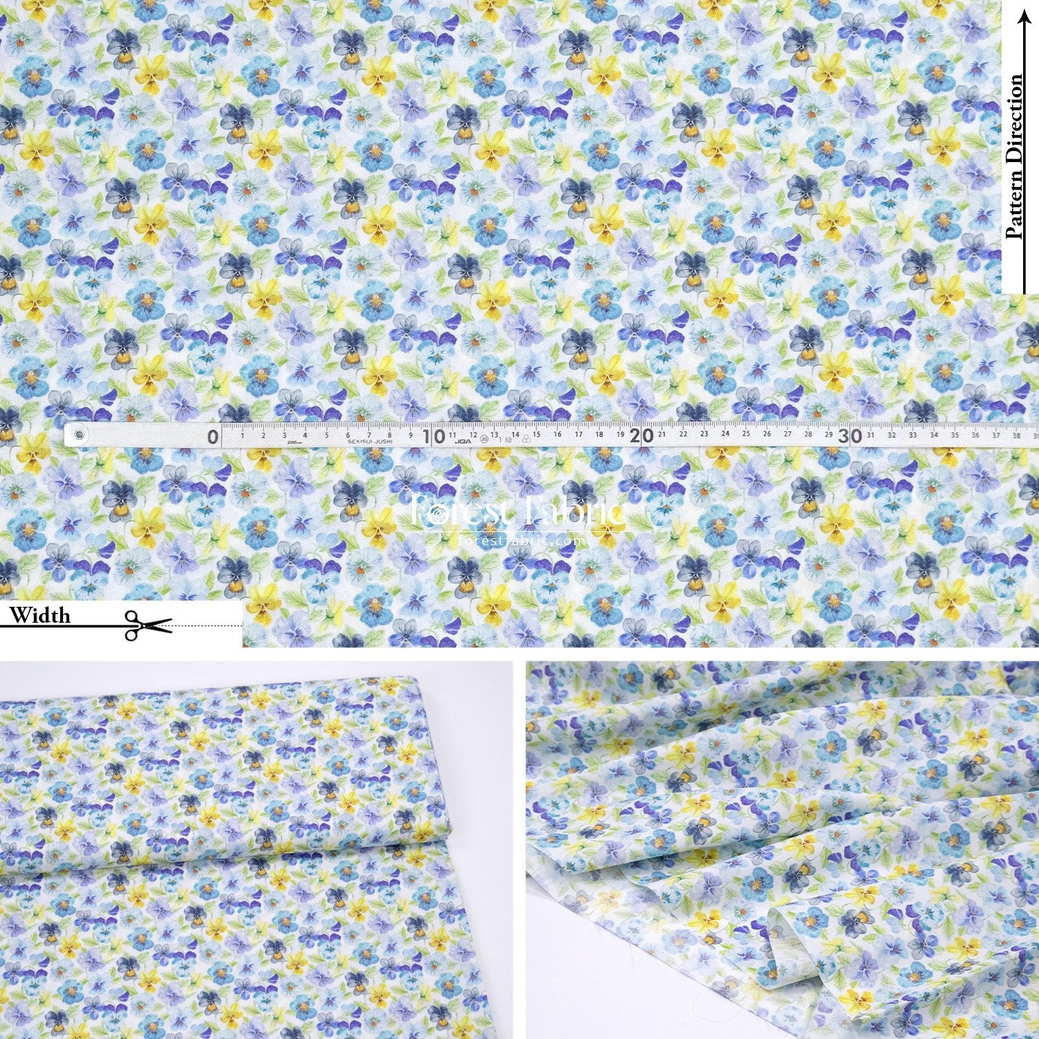 Liberty of London (Cotton Tana Lawn Fabric) - Think of Me - FO:REST Fabric 布恩堂Liberty fabrictana lawnjapanese fabricykk zipper