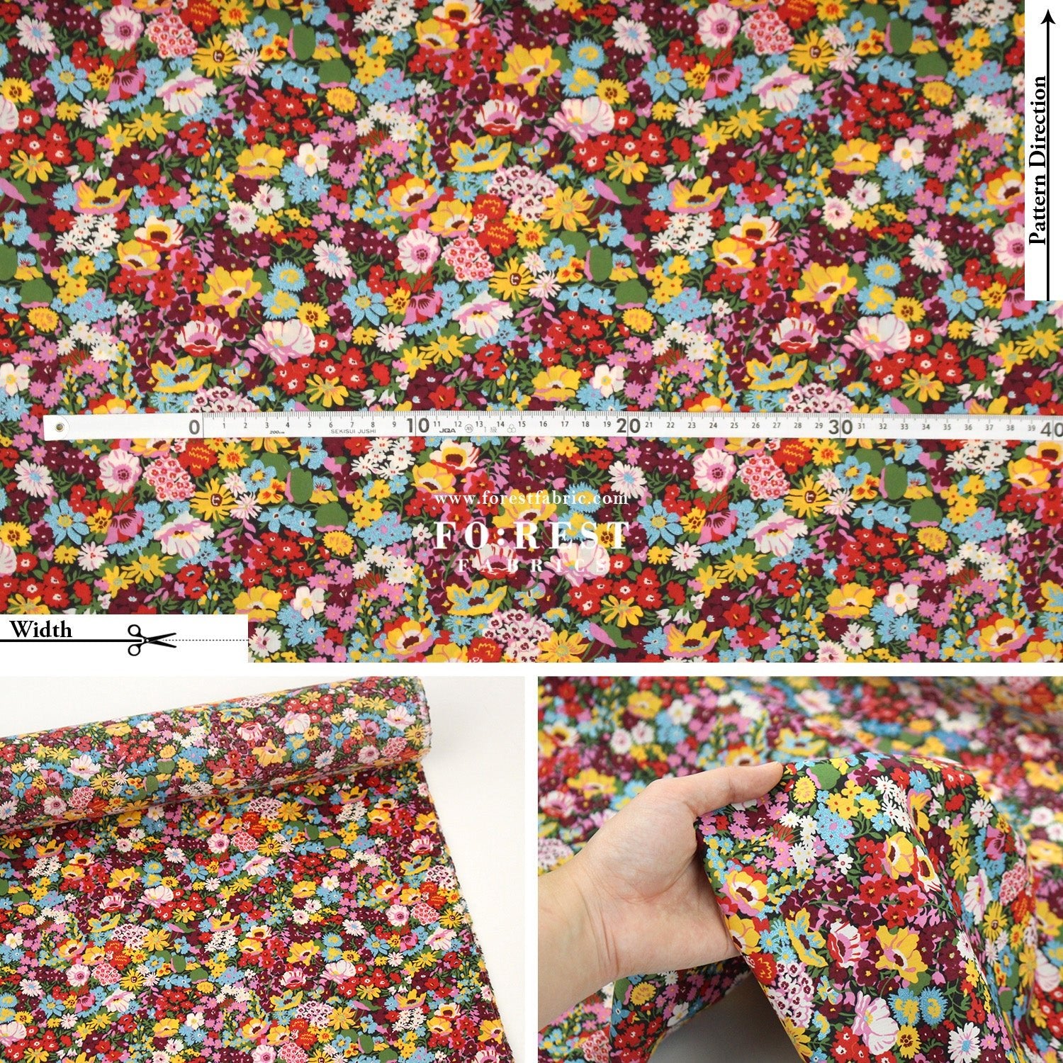 Liberty of London (Cotton Tana Lawn Fabric) - Thorpe - FO:REST Fabric 布恩堂Liberty fabrictana lawnjapanese fabricykk zipper