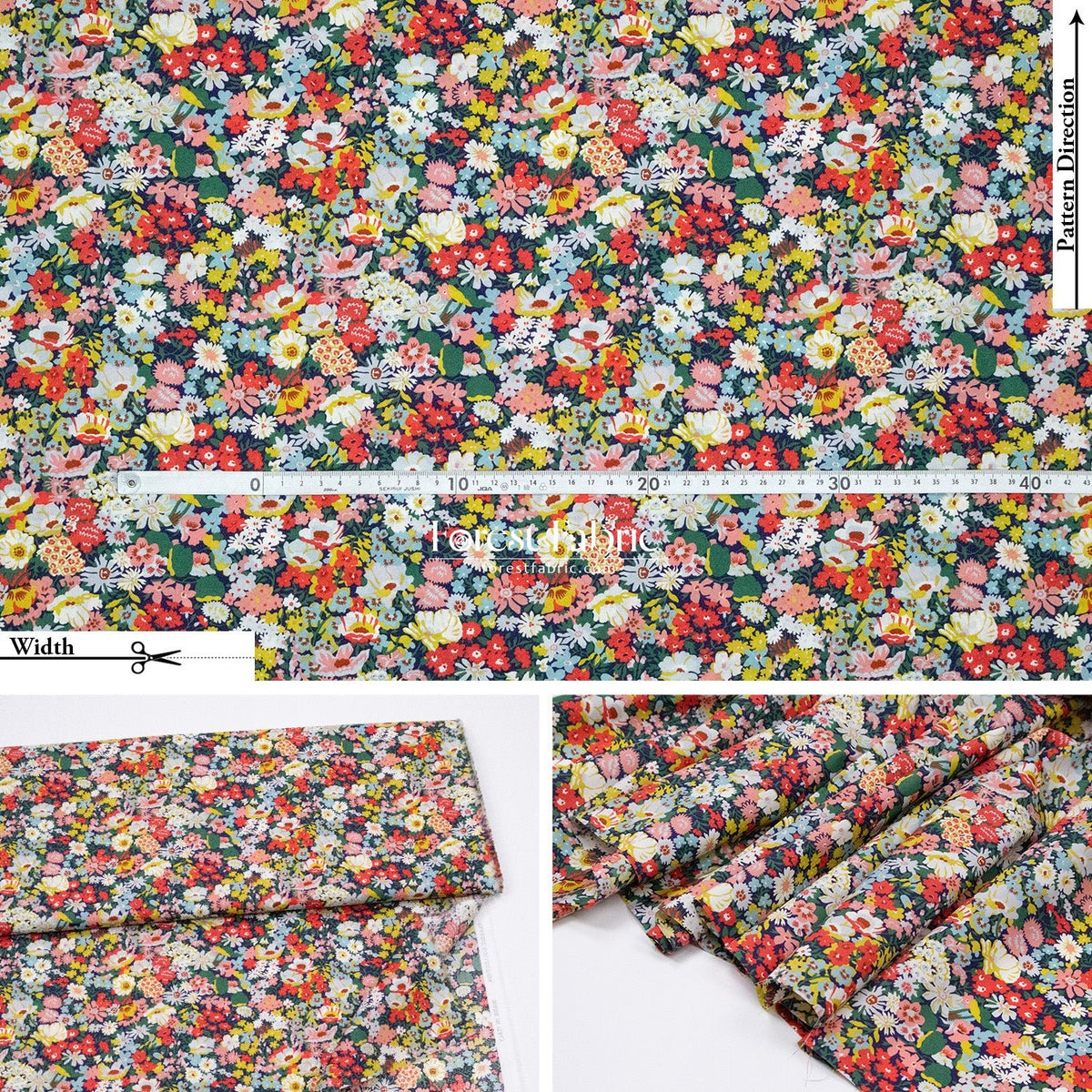 Liberty of London (Cotton Tana Lawn Fabric) - Thorpe - FO:REST Fabric 布恩堂Liberty fabrictana lawnjapanese fabricykk zipper