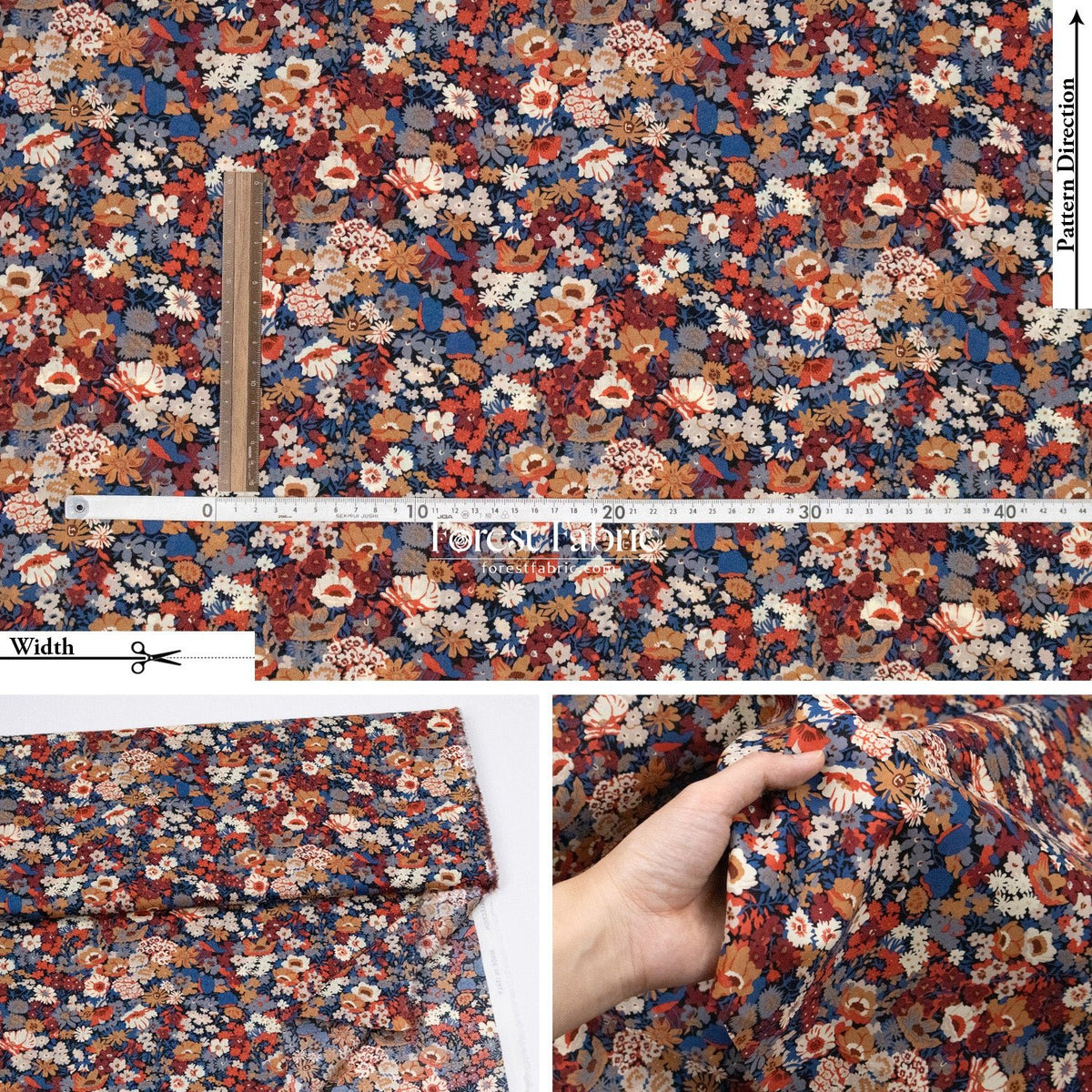 Liberty of London (Cotton Tana Lawn Fabric) - Thorpe - FO:REST Fabric 布恩堂Liberty fabrictana lawnjapanese fabricykk zipper