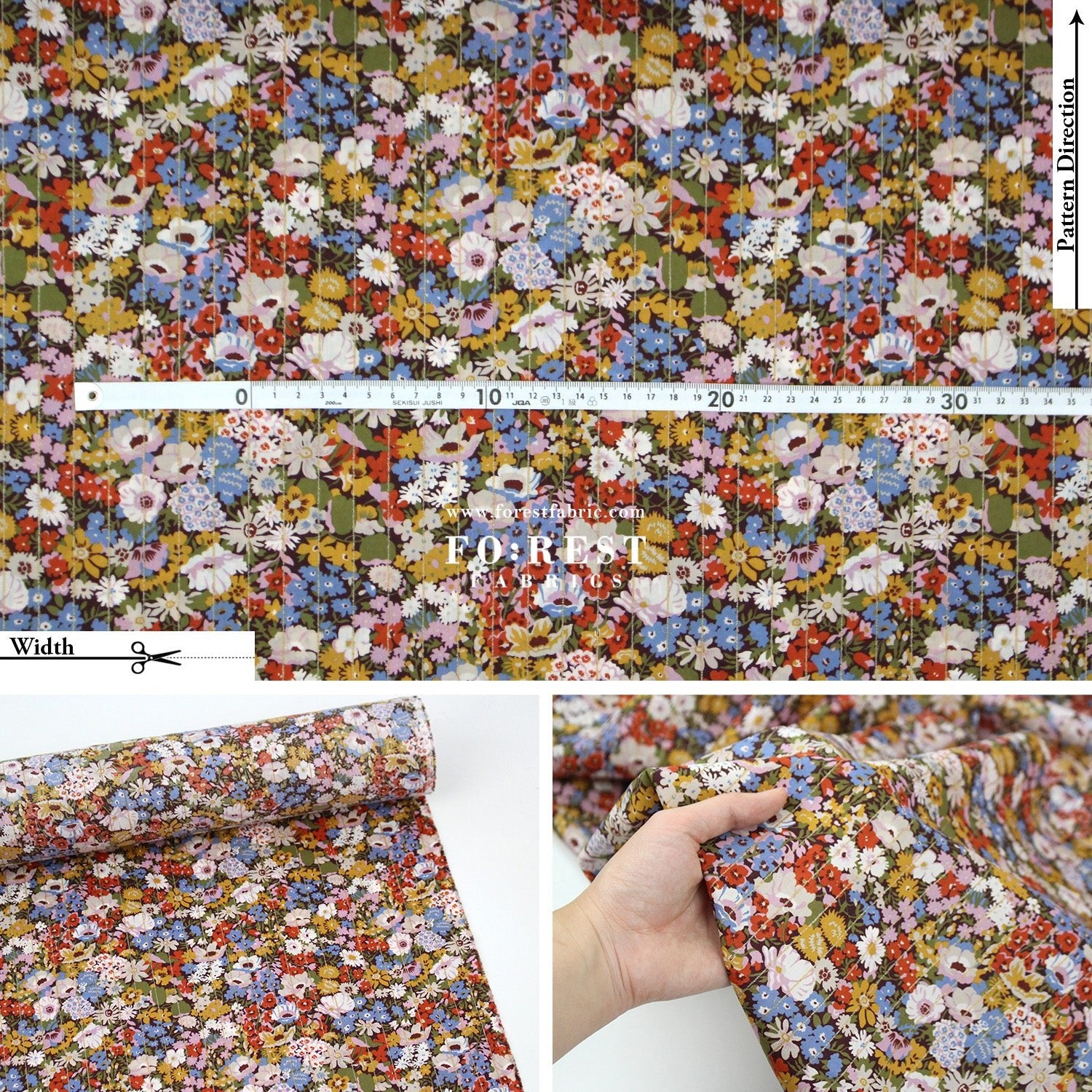 Liberty of London (Cotton Tana Lawn Fabric) - Thorpe - FO:REST Fabric 布恩堂Liberty fabrictana lawnjapanese fabricykk zipper