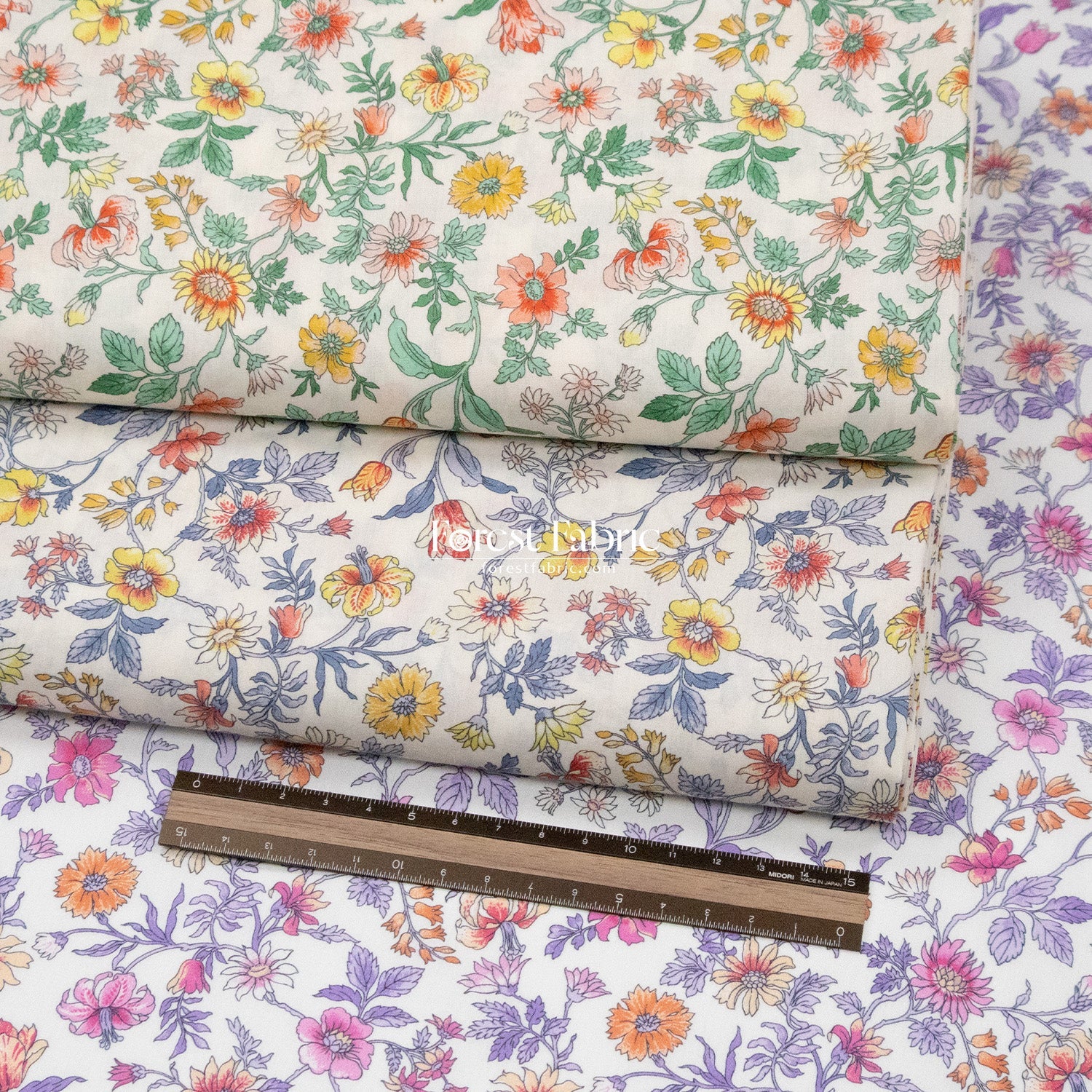 Liberty of London (Cotton Tana Lawn Fabric) - Tiger Lily - FO:REST Fabric 布恩堂Liberty fabrictana lawnjapanese fabricykk zipper