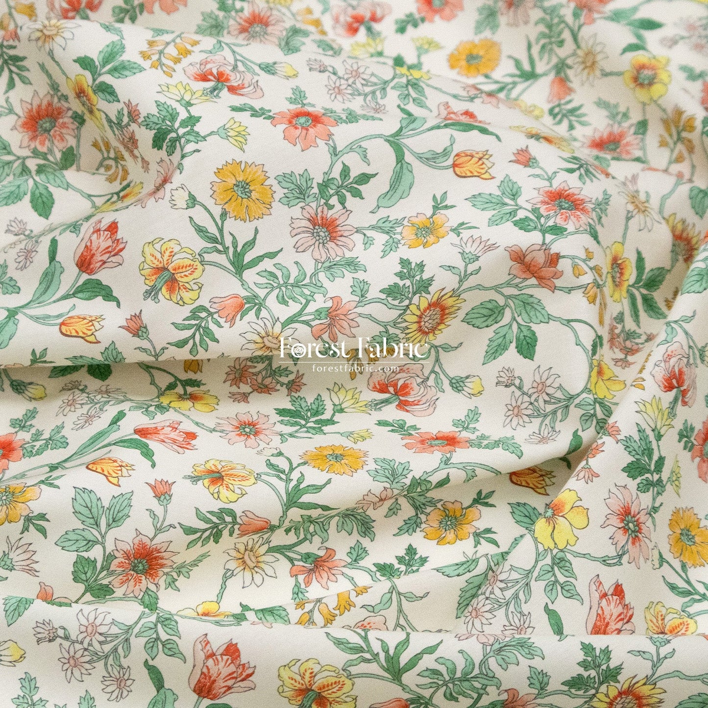 Liberty of London (Cotton Tana Lawn Fabric) - Tiger Lily - FO:REST Fabric 布恩堂Liberty fabrictana lawnjapanese fabricykk zipper