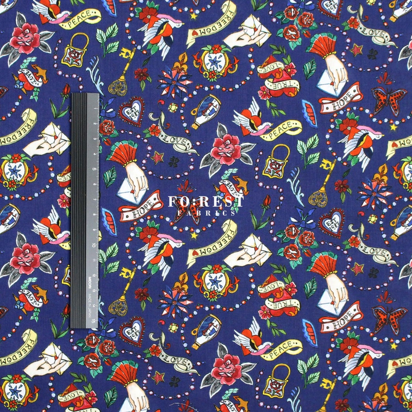 Liberty of London (Cotton Tana Lawn Fabric) - True Love - FO:REST Fabric 布恩堂Liberty fabrictana lawnjapanese fabricykk zipper