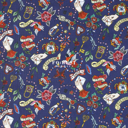 Liberty of London (Cotton Tana Lawn Fabric) - True Love - FO:REST Fabric 布恩堂Liberty fabrictana lawnjapanese fabricykk zipper