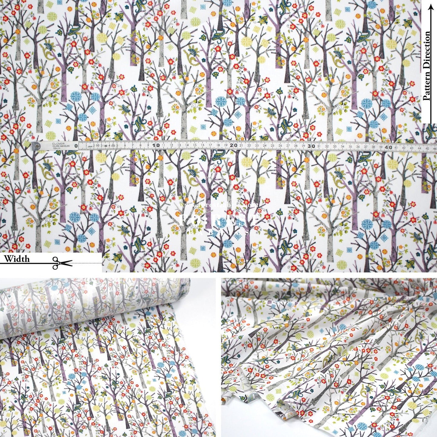 Liberty of London (Cotton Tana Lawn Fabric) - Tuesday Trees - FO:REST Fabric 布恩堂Liberty fabrictana lawnjapanese fabricykk zipper