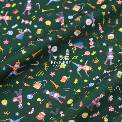 Liberty of London (Cotton Tana Lawn Fabric) - Tumbling toys GREEN - FO:REST Fabric 布恩堂Liberty fabrictana lawnjapanese fabricykk zipper