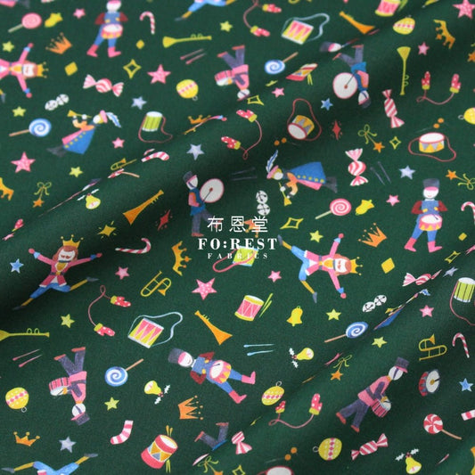 Liberty of London (Cotton Tana Lawn Fabric) - Tumbling toys GREEN - FO:REST Fabric 布恩堂Liberty fabrictana lawnjapanese fabricykk zipper