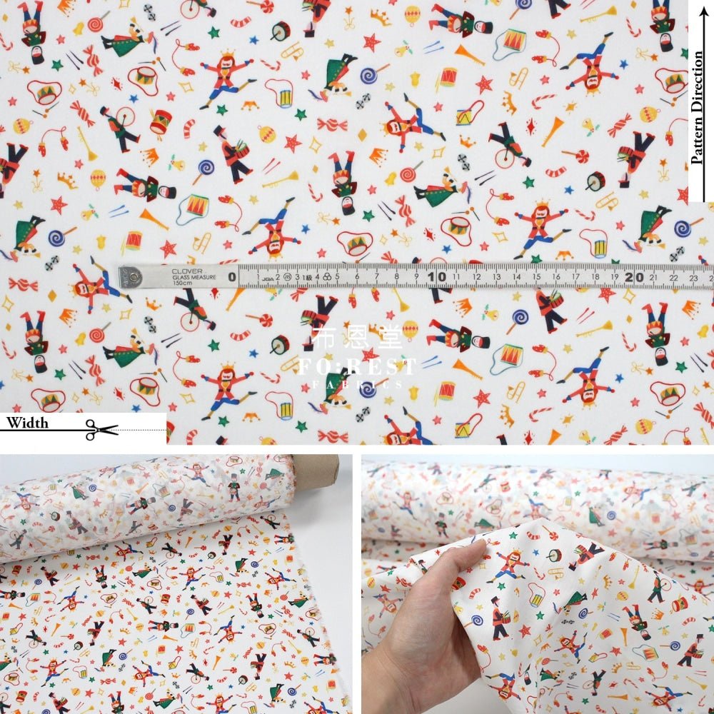 Liberty of London (Cotton Tana Lawn Fabric) - Tumbling toys MILKY - FO:REST Fabric 布恩堂Liberty fabrictana lawnjapanese fabricykk zipper