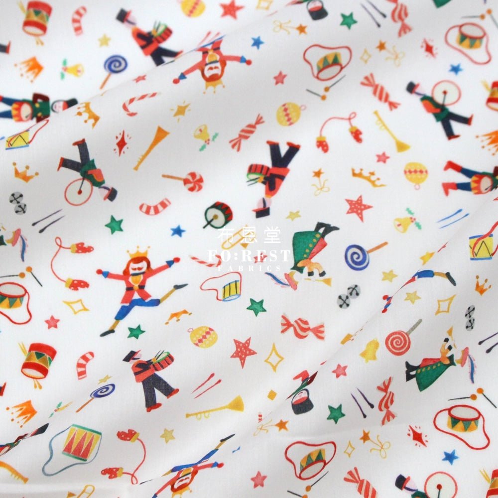 Liberty of London (Cotton Tana Lawn Fabric) - Tumbling toys MILKY - FO:REST Fabric 布恩堂Liberty fabrictana lawnjapanese fabricykk zipper