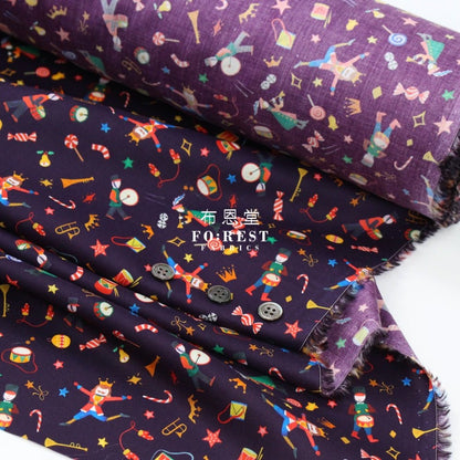 Liberty of London (Cotton Tana Lawn Fabric) - Tumbling toys PURPLE - FO:REST Fabric 布恩堂Liberty fabrictana lawnjapanese fabricykk zipper