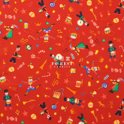 Liberty of London (Cotton Tana Lawn Fabric) - Tumbling toys RED - FO:REST Fabric 布恩堂Liberty fabrictana lawnjapanese fabricykk zipper