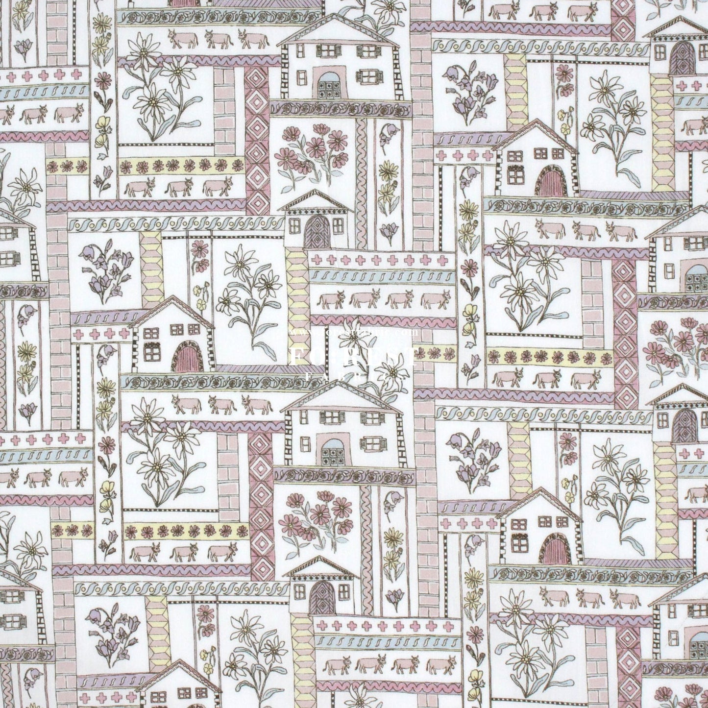 Liberty of London (Cotton Tana Lawn Fabric) - Ursli Purple - FO:REST Fabric 布恩堂Liberty fabrictana lawnjapanese fabricykk zipper