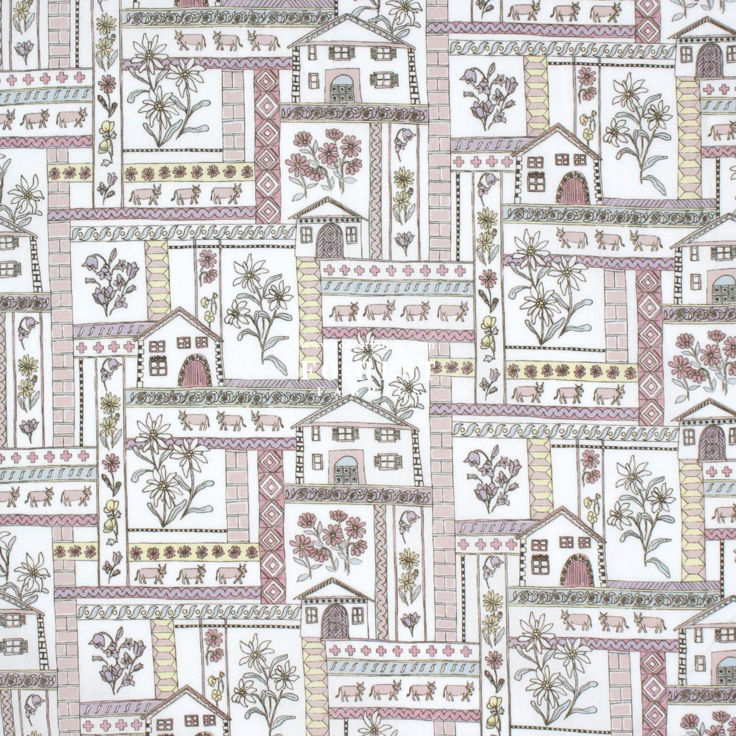 Liberty of London (Cotton Tana Lawn Fabric) - Ursli Purple - FO:REST Fabric 布恩堂Liberty fabrictana lawnjapanese fabricykk zipper