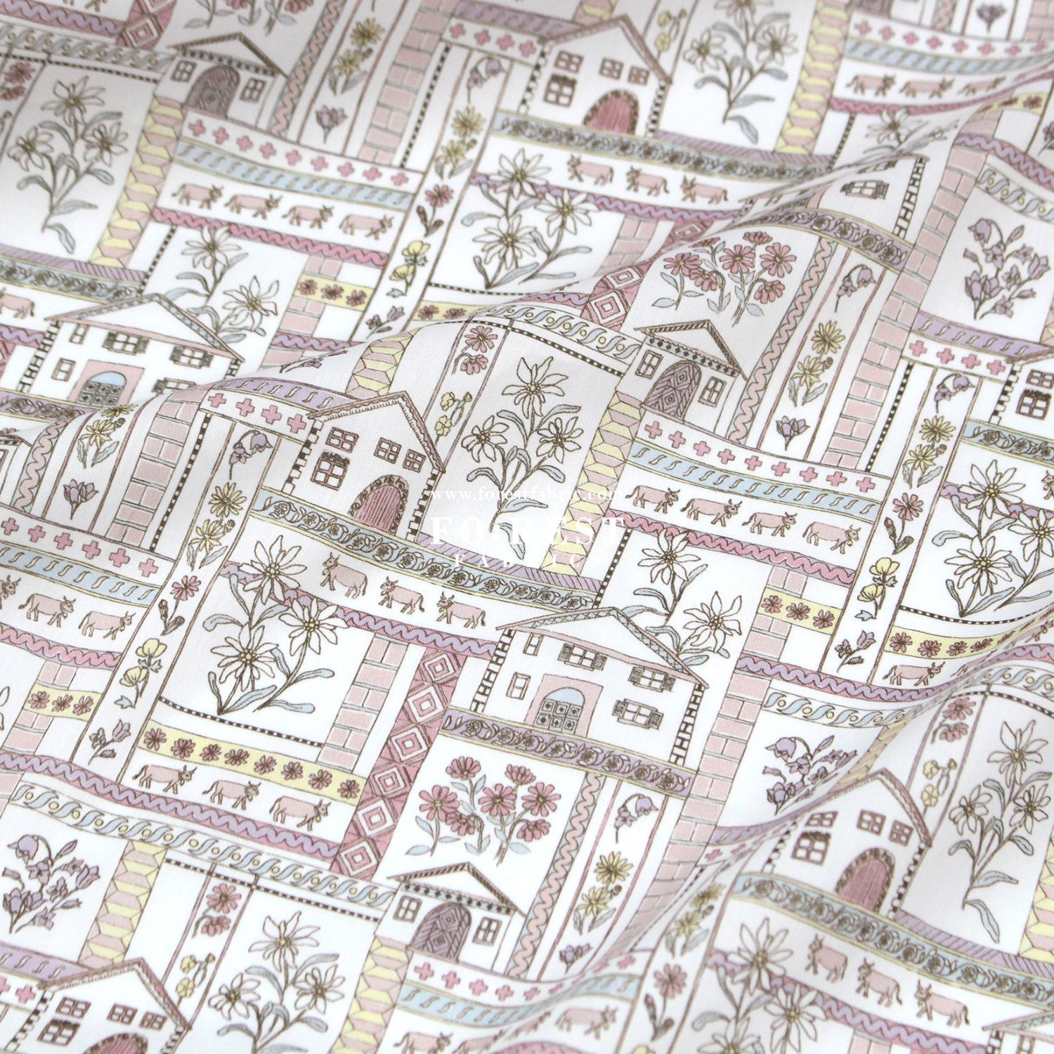 Liberty of London (Cotton Tana Lawn Fabric) - Ursli Purple - FO:REST Fabric 布恩堂Liberty fabrictana lawnjapanese fabricykk zipper