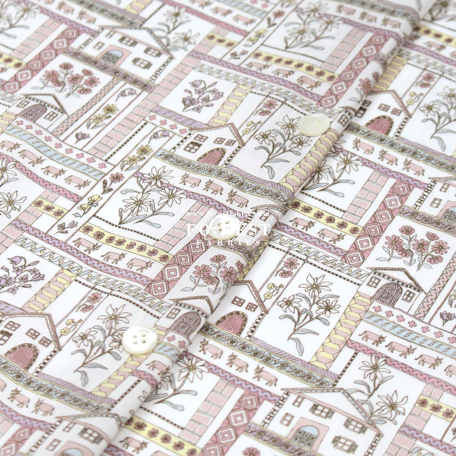 Liberty of London (Cotton Tana Lawn Fabric) - Ursli Purple - FO:REST Fabric 布恩堂Liberty fabrictana lawnjapanese fabricykk zipper