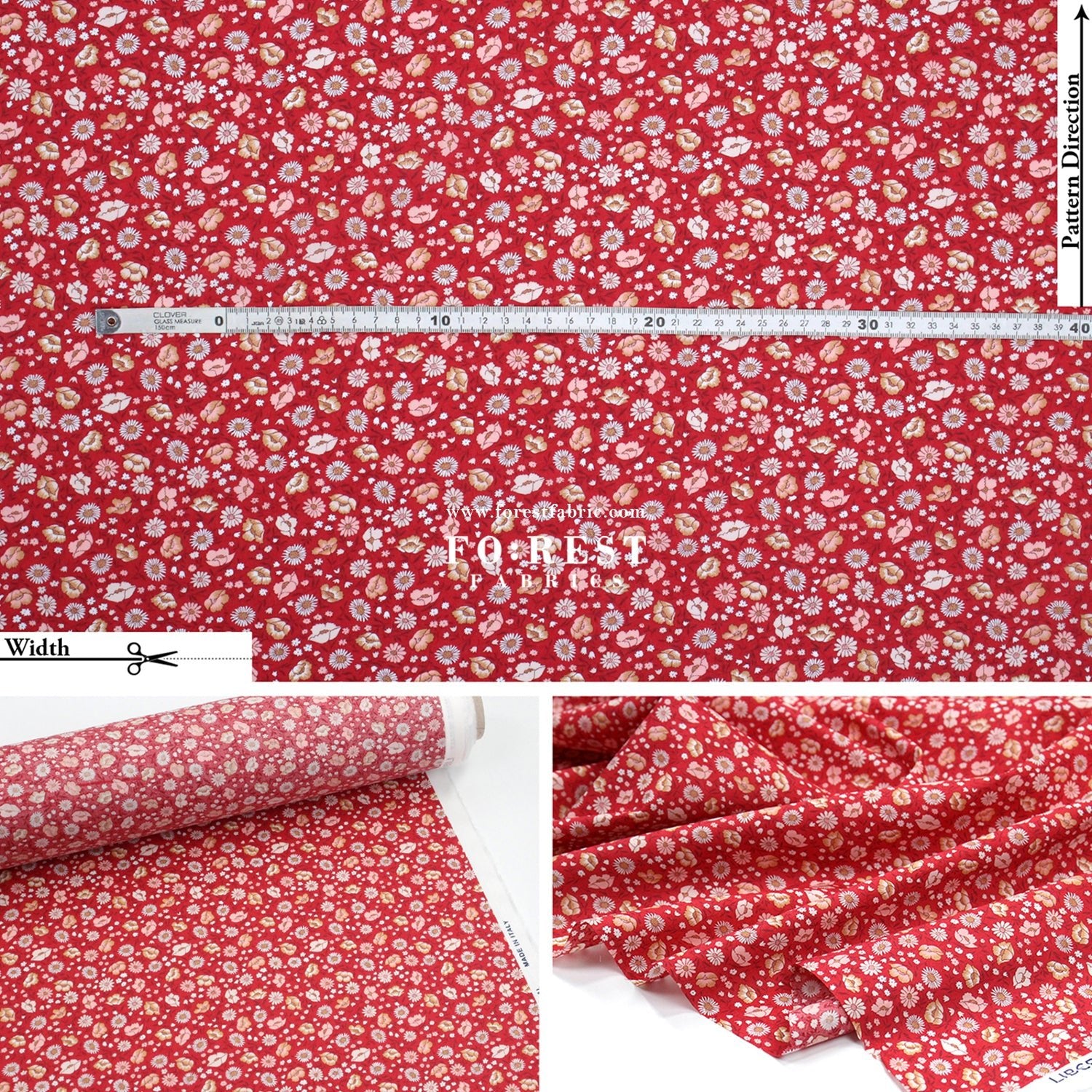 Liberty of London (Cotton Tana Lawn Fabric) - Veronica C - FO:REST Fabric 布恩堂Liberty fabrictana lawnjapanese fabricykk zipper